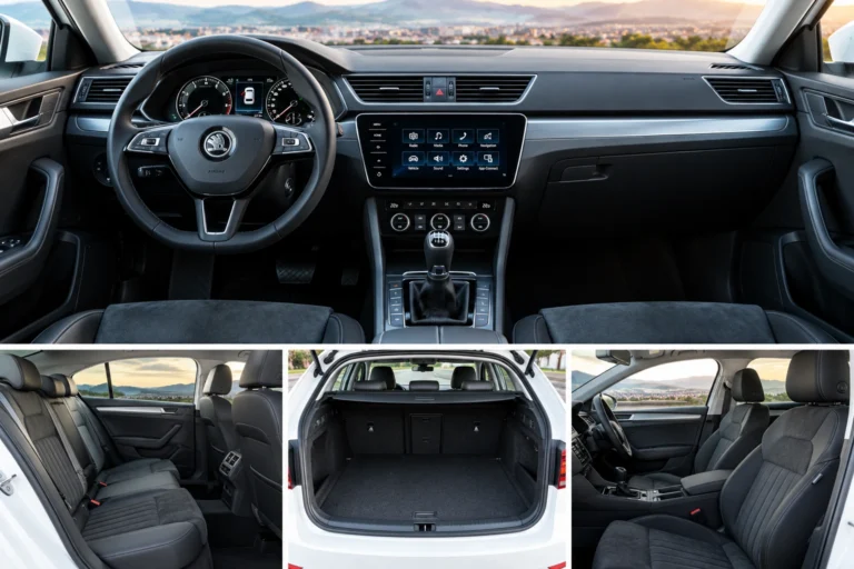 Comfortable sedan interior for Skopje Airport taxi transfers